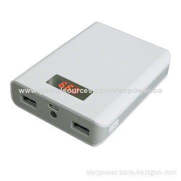 8,800mAh Capacity, LCE Indicator, Dual-USB Port, Output 5V 1A, 5V 2.1A Charger for Mobile, Tablet